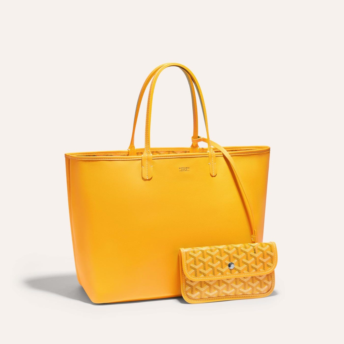 Goyard Goyardine Yellow Anjou PM Reversible Tote Palladium Hardware - Image 1